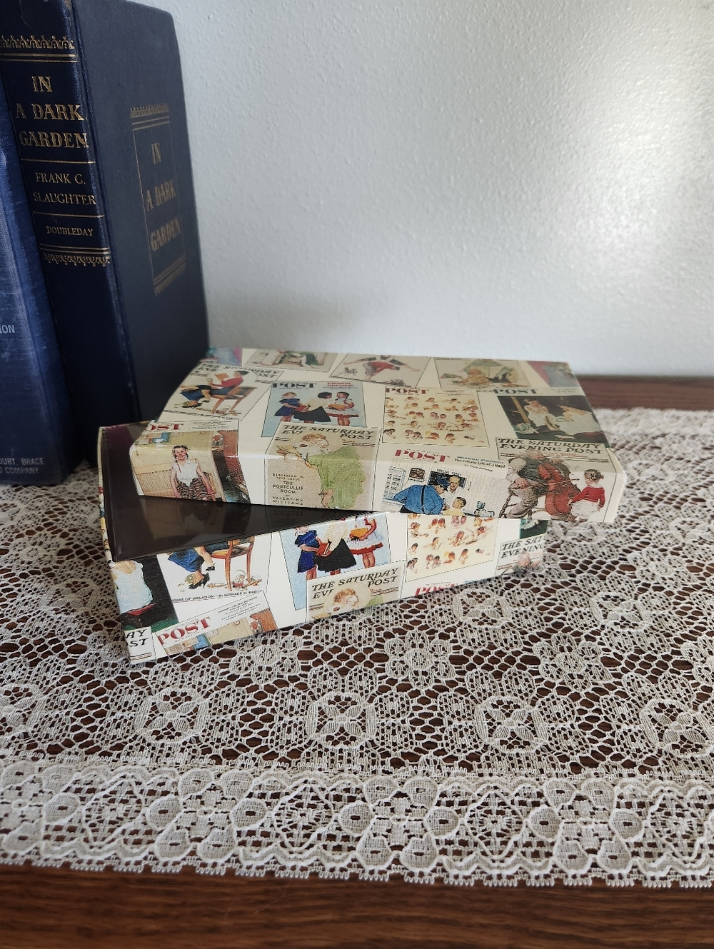 Vintage Saturday Evening Post Illustrated Keepsake Box
